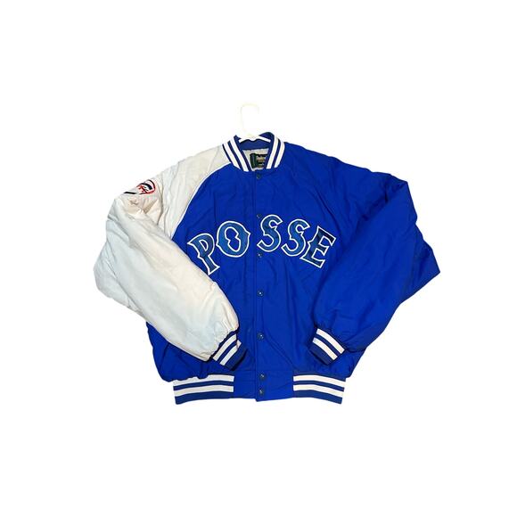 Tri Cities Posse Minor League Jacket Size Large Snap Button Vintage RARE! - Picture 1 of 6